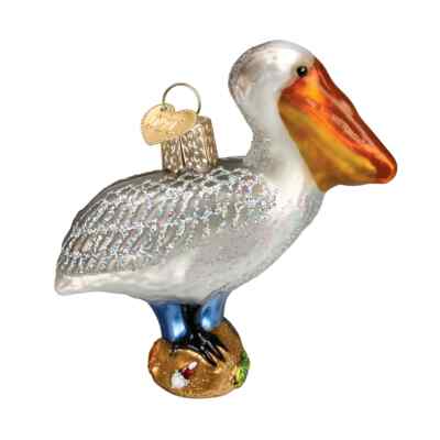 Old World Christmas PELICAN (16073) Glass Ornament w/OWC Box
