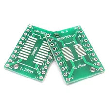 6PCS SOP20 SSOP20 TSSOP20 to DIP20 Adapter Converter PCB Board 0.65/1.27mm