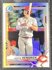 2021 Bowman Draft Chrome Austin Hendrick Refractor #BDC-138 - Cincinnati Reds