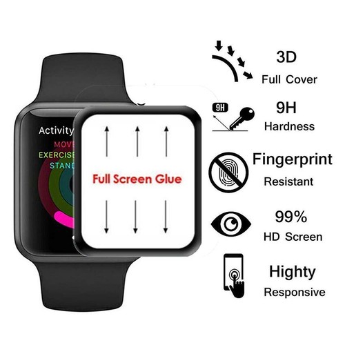 1/2/3PCS Screen Protector 38/42/40/44/49mm For iWatch series 8 7 6 SE 5 4 Glass - Photo 2 sur 18