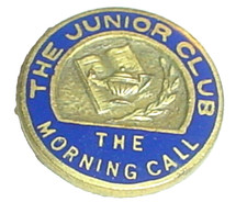 VINTAGE READING AWARDS LAPEL PIN "THE JUNIOR CLUB" "THE MORNING CALL"