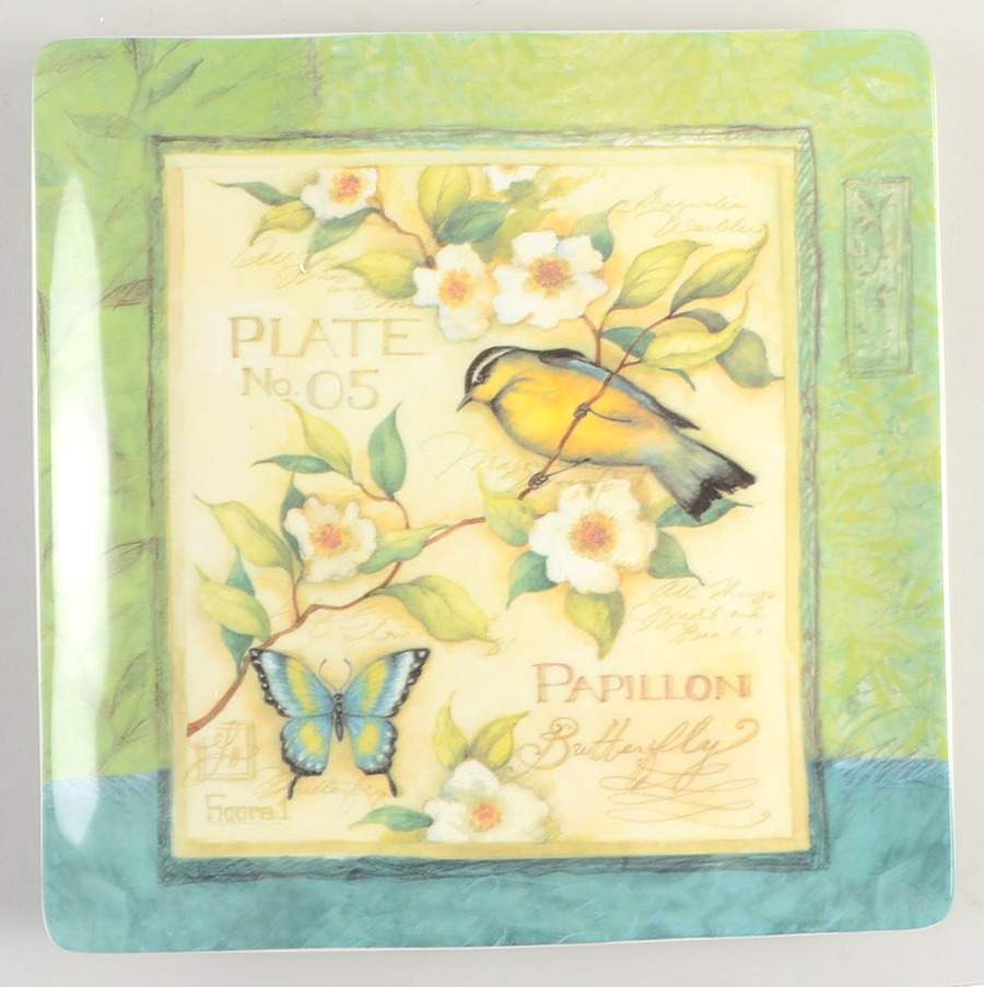 Certified International Morning Song Square Dinner Plate 8897715