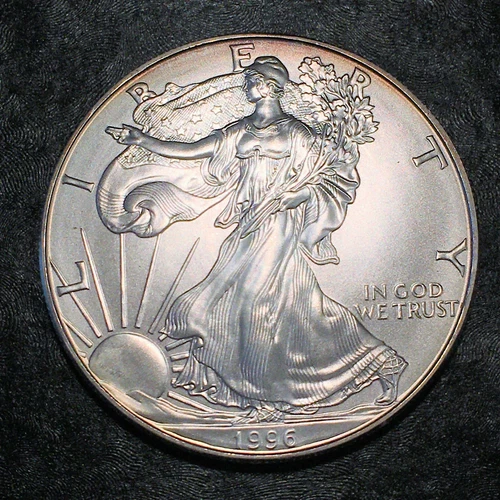 1996 Uncirculated American Silver Eagle US Mint Issue 1oz Pure Silver #M548