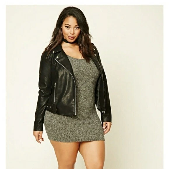 Black moto jacket forever cheap 21