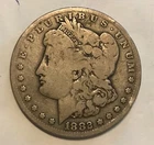 1882-cc Morgan Silver dollar , VG , better date
