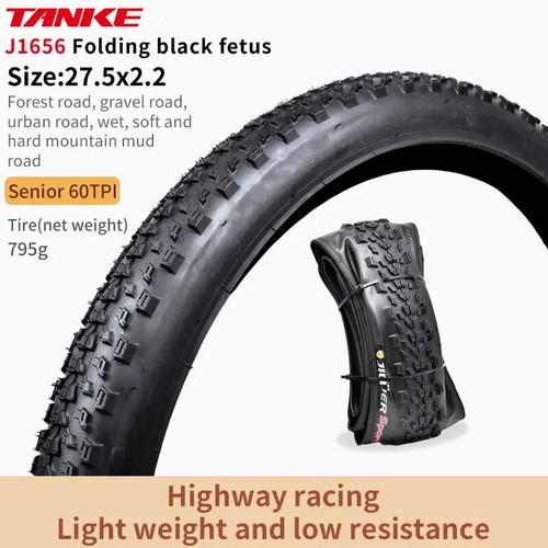 MTB Bicycle Foldable Gravel Tire Black/Yellow 60TPI Road BICYCLE Tire 26×2.25 - Picture 10 of 40