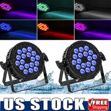 2PCS Par Can Light Waterproof RGBW 4 in1 Stage Light DMX512 DJ Disco Club Party