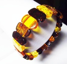 Baltic Amber bracelet Natural Amber beaded bracelet A49