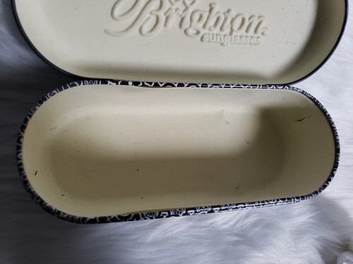 Brighton Sunglasses Case Black and White Paisley Tin Metal Case - Picture 6 of 10