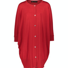 GIANNI VERSACE Fine Knit Oversized Knit Dress - Red - IT 40/UK 8 - £600