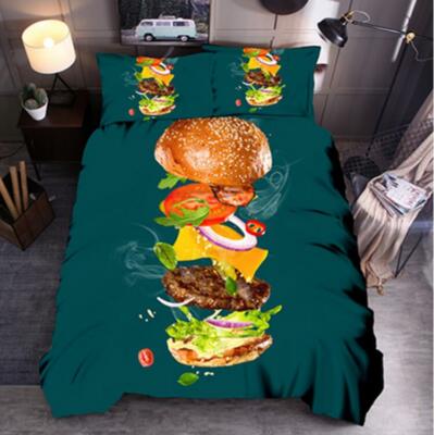 3D Hamburger NAM9669 Bett Kissenbezüge Decke Bettdecke Abdeckung Set Fay