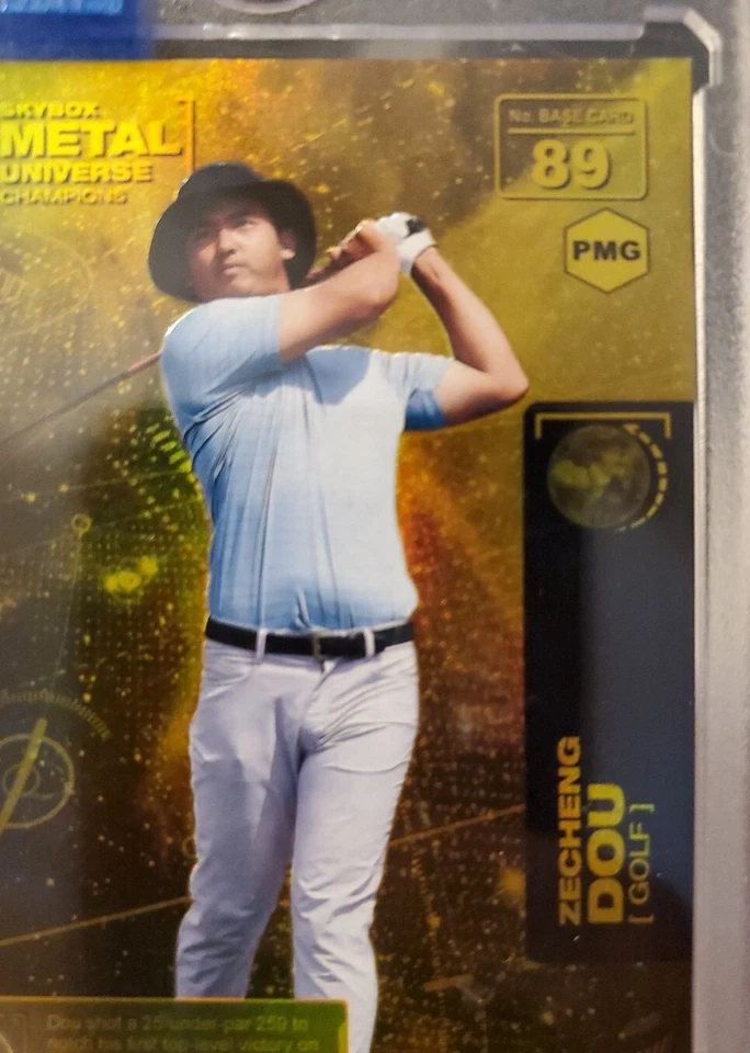 2021 Skybox Metal Champions Gold PMG #89 Zecheng Dou /100 NP-MINT CARD - Image 3 of 4