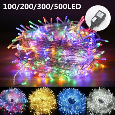 NONMON Fair String Lights 100-500LED Christmas Tree Indoor Outdoor Xmas Mains Plug in