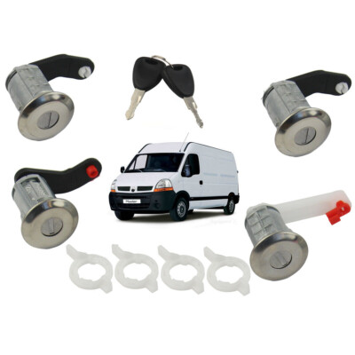Kit 4 Serrures Barillets Pour Renault Master II 1998-2009 - Référence 7701470952