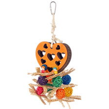 Foraging Heart Medium Size Bird Toy, Parrot Toy, Shreddable Foraging Bird Toy