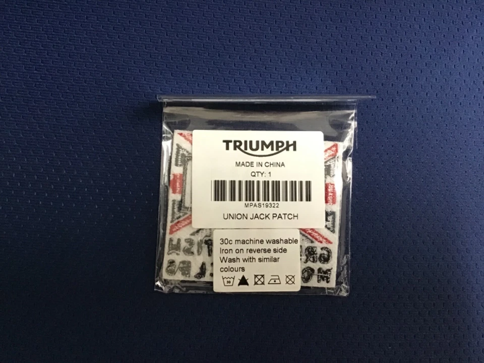 Parche Union Jack para motocicleta Triumph, coser, tamaño pequeño 2 3/4" x 2 1/2" Foto 2 de 2