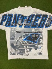 1997 Carolina Panthers - Print All Over - Vintage NFL Tee Shirt XL