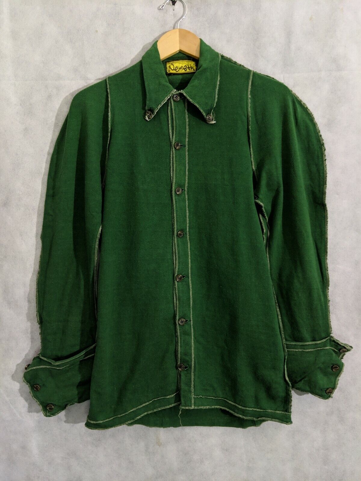 Christopher NEMETH Vintage Archive Iconic Jersey Cotton Green Renaissance  Shirt