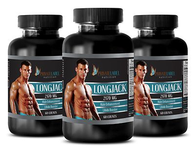 testosterone booster for men - LONGJACK 2170mg - energy pills - 3 Bottles