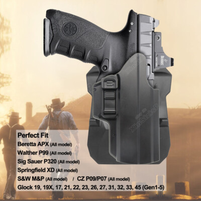 Kydex OWB Holster For Glock 19 19x Glock 23 25 32 Glock 17 22