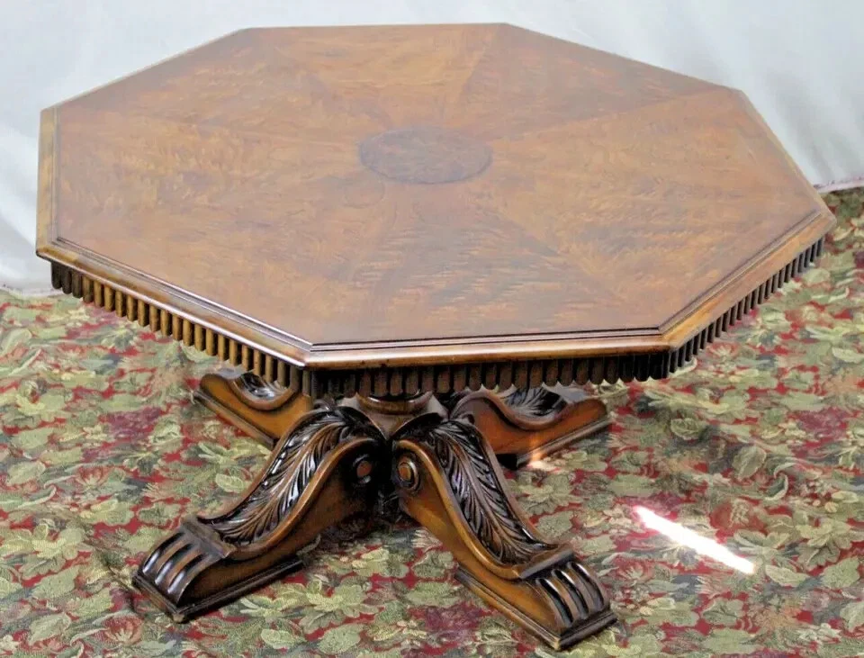 Mesa de centro Octogen 1920 libro de nogal jacobino partido Foto 4 de 4