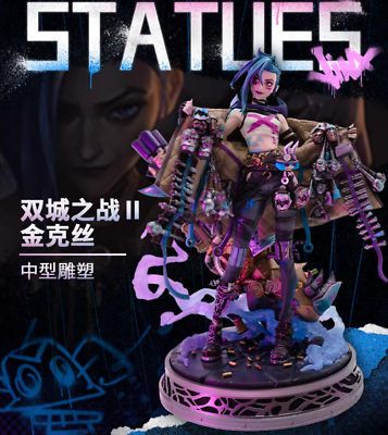 12in Anime League of Legends LOL Arcane Jinx 1/7 Sculpture 12in Anime League of Legends LOL Arcane Jinx 1/7 Sculpture