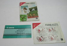 VTG Canon Owners Manuals and Booklets Lot AE-1