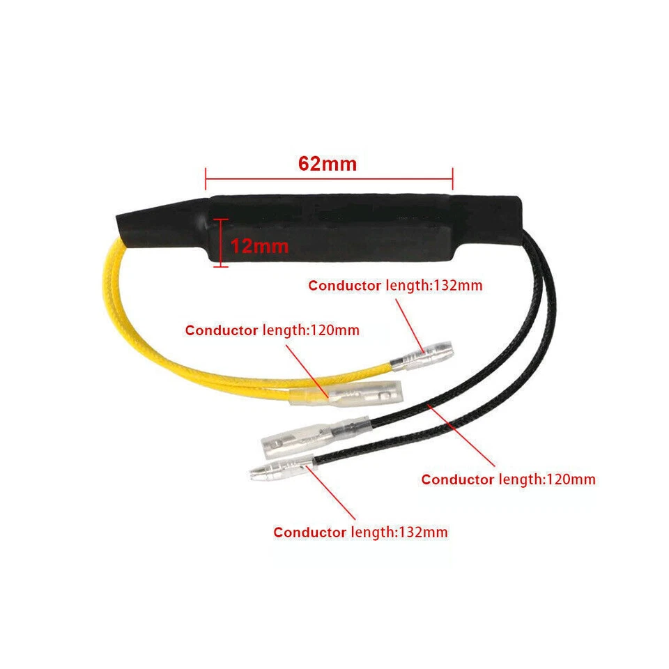 2x Motorcycle Parts Turn Light Blinker Led Load Resistor Decoder Kit Accessories - Image 4 of 4