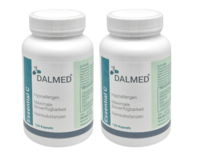 2x Essential C 600 mg Vitamine C mit Quercetin Rutin,  Traubenker - 120 Kapseln