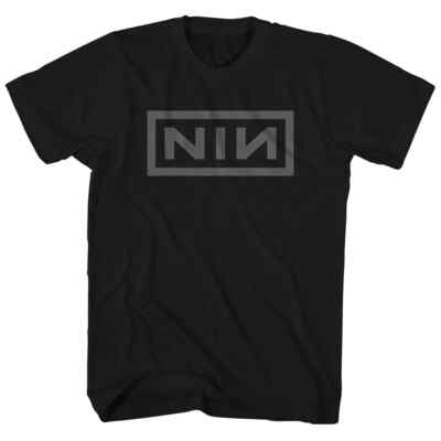 Nine Inch Nails Grey NIN Logo T Shirt Mens Rock Music Classic Band Tee New Black