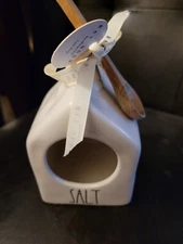 Rae Dunn Salt Pig Cellar Jar House Container With Spoon by Magenta NEW  NWT