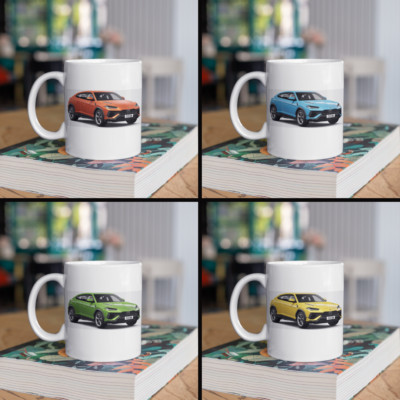 Personalisierte Lamborghini Urus S Kaffeebecher Geschenk - Farbe wählbar - SCHNELLER VERSAND