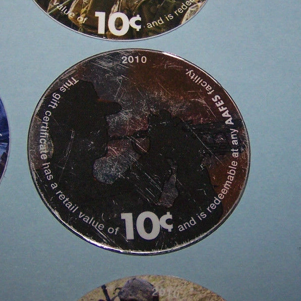  14th  Print  10 Cent  Set of AAFES  Pogs  from 2010 About Uncir. - Image 4 of 4