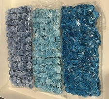 blue 100 to 144PCS Small 1.5cm Paper Rose Flowers-see description condition belo