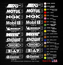 Aftermarket Motorcycle Sponsor Customized Vinyl Fairing Decal Sticker 20pc #390