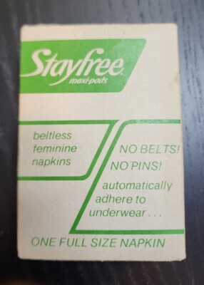 Vintage NOS 1970s Stayfree Maxi Pad Single Dispenser Issue No 4