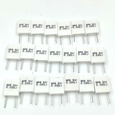 20PCS 5W Wirewound Non-inductive Cement Resistor Ceramic horizontal 0.33R US