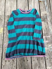 Tea Collection ~ Girls Teal Navy Stripe Dress ~ Size 5