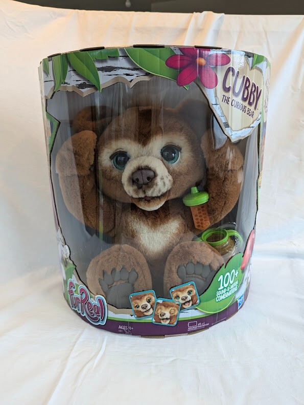 Hasbro Fur Real Cubby The Curios Bear Plush Robot Toy Sound
