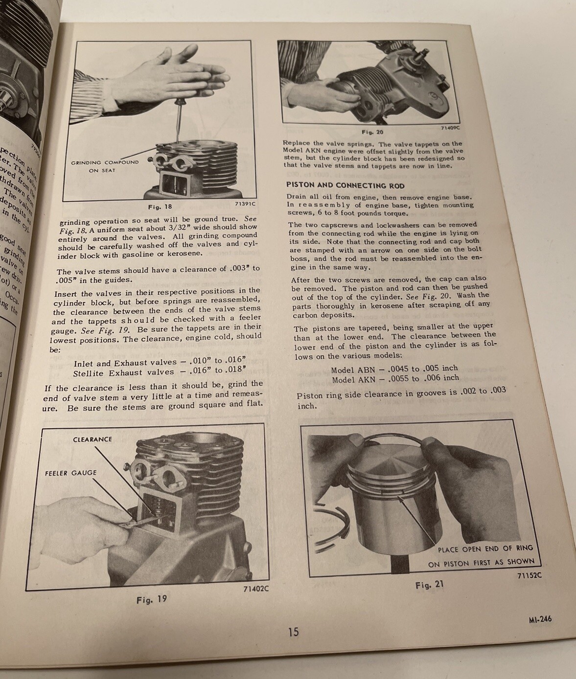 Vintage Wisconsin Air Cooled Heavy Duty Engine Manual Parts List Models ...