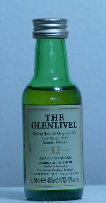 The Glenlivet 12yo Pure Single Malt Scotch Whisky  50ml 40%vol Mini Miniatur