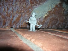 VINTAGE MARX FARMER W/ SHOVEL 1950'S PLAYSET FARM FIGURE TOY 60MM
