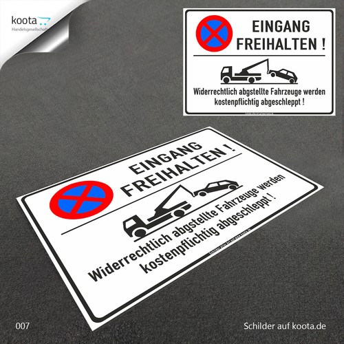 Parkplatz Schilder Parkverbotsschild Parkverbot Ausfahrt Hinweisschilder 2F - Bild 10 von 38