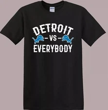 Detroit VS Everybody Black T-Shirt Size S to 5XL