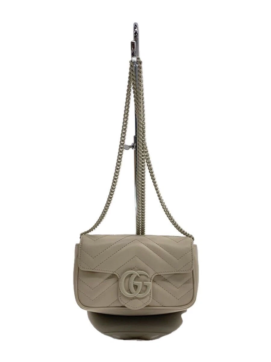 Sac bandoulière GUCCI GG Marmont super mini PVC blanc 476433 AABZK 9022 Occasion