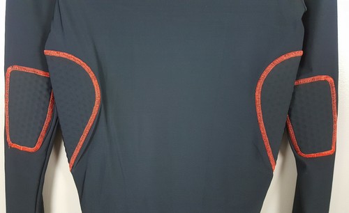 UNDER ARMOUR MPZ BASKETBALL PADDED COMPRESSION SHIRT BLACK RED 1221717 (MEDIUM) - Picture 10 of 12