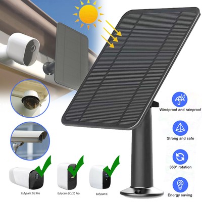 4W Solarpanel Ladegerät Wandhalterung Solarmodul USB Solar Ladegerät Solarzelle