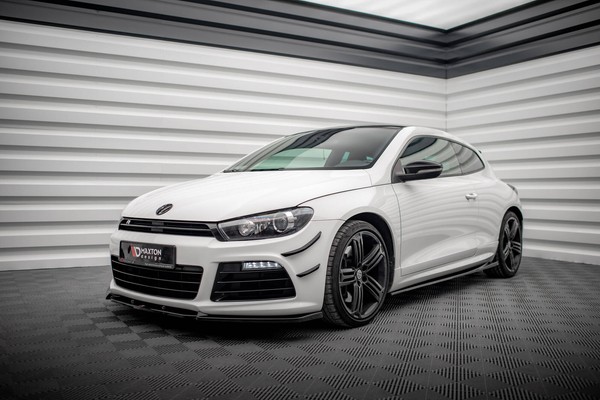 Seitenschweller Ansatz FüR Volkswagen Scirocco R Mk3 Schwarz Hochglanz Schweller-image