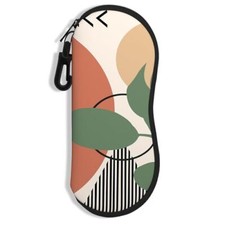Sunglasses Soft Case, Ultra Light Portable Neoprene Modern Abstract Style