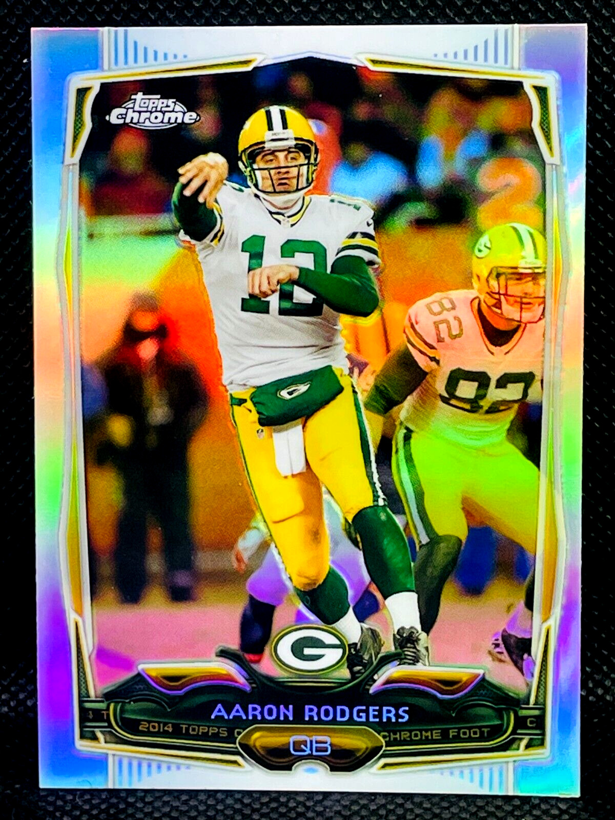 AARON RODGERS - 2014 Topps Chrome Football - REFRACTOR #83 - Stunner - PACKERS